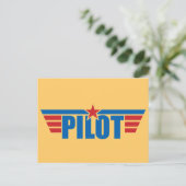 Pilot Wings Abzeichen - Luftfahrt Postkarte (Stehend Vorderseite)