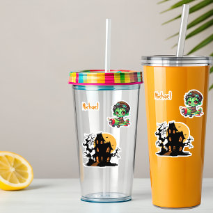 Pilot Zombie fliegendes Flugzeughaus Sonniges Hall Aufkleber