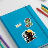 Pilot Zombie fliegendes Flugzeughaus Sonniges Hall Aufkleber