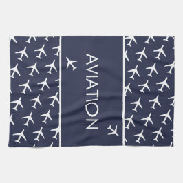 Pilotanlage für Funky White Flugzeug Geschirrtuch