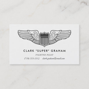Pilotanzeige Beruflich Aviator-Visitenkarte Visitenkarte