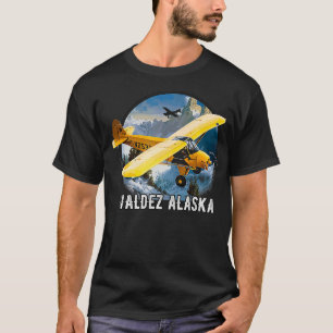 Pilotanzeiger für Vintages Flugzeug nach hinten T-Shirt