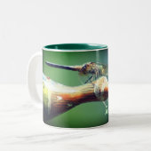 Pilotcharakter für Drachenfliege Personalisiert Zweifarbige Tasse (Vorderseite Links)