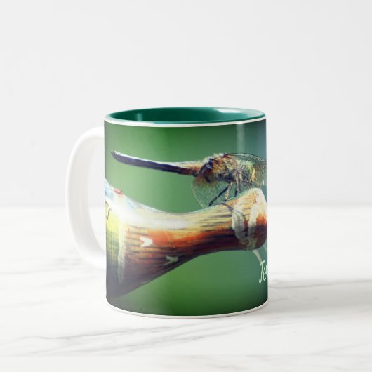 Pilotcharakter für Drachenfliege Personalisiert Zweifarbige Tasse (Vorderseite Links)