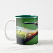Pilotcharakter für Drachenfliege Personalisiert Zweifarbige Tasse (Links)