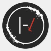 Piloten-21 Runder Aufkleber (Vorderseite)