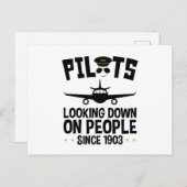 Piloten, die seit 1903 auf Menschen schauen Postkarte (Vorne/Hinten)