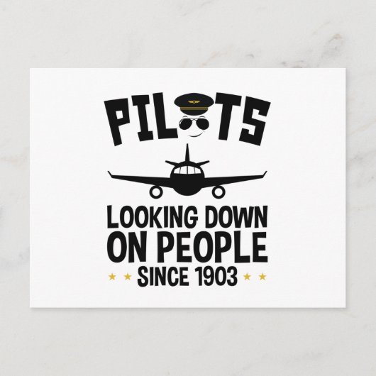 Piloten, die seit 1903 auf Menschen schauen Postkarte (Vorderseite)