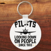 Piloten, die seit 1903 auf Menschen schauen Schlüsselanhänger (Rückseite)