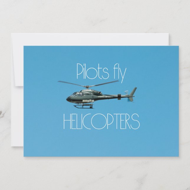 Piloten fliegen Hubschrauber (Vorderseite)