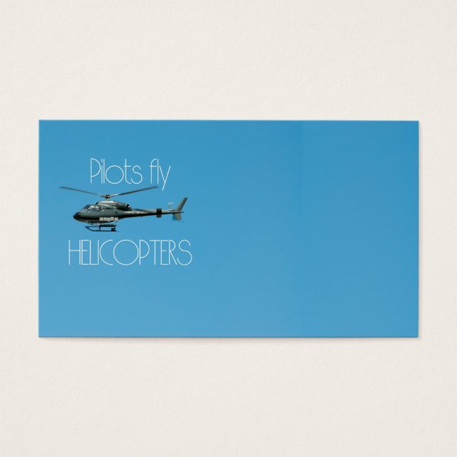 Piloten fliegen Hubschrauber (Vorderseite)