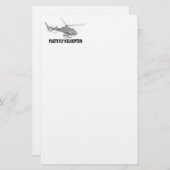 Piloten fliegen Hubschrauber Briefpapier (Vorne/Hinten)