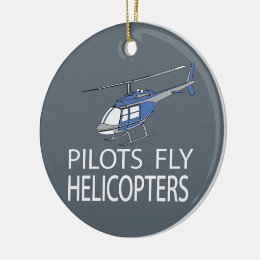 Piloten fliegen Hubschrauber Keramikornament (Links)