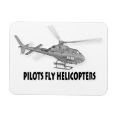 Piloten fliegen Hubschrauber Magnet (Horizontal)