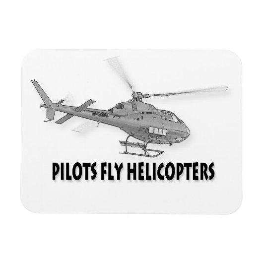 Piloten fliegen Hubschrauber Magnet (Horizontal)