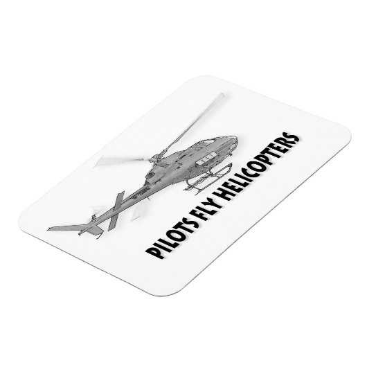 Piloten fliegen Hubschrauber Magnet (Linke Seite)