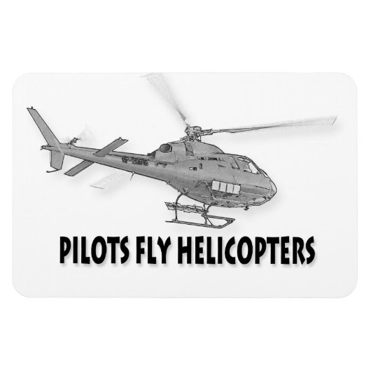 Piloten fliegen Hubschrauber Magnet (Horizontal)