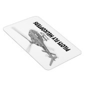 Piloten fliegen Hubschrauber Magnet (Rechte Seite)