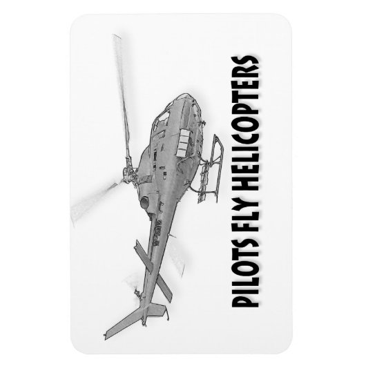 Piloten fliegen Hubschrauber Magnet (Vertikal)