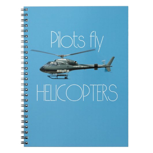 Piloten fliegen Hubschrauber Notizblock (Vorderseite)