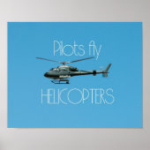 Piloten fliegen Hubschrauber Poster (Vorne)