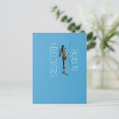 Piloten fliegen Hubschrauber Postkarte (Stehend Vorderseite)