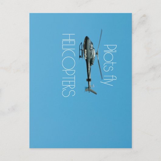 Piloten fliegen Hubschrauber Postkarte (Vorderseite)