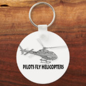 Piloten fliegen Hubschrauber Schlüsselanhänger (Vorderseite)