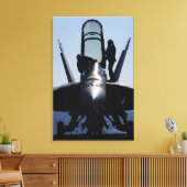 Piloten führen eine Vorflugkontrolle durch Leinwanddruck (Insitu (Wohnzimmer))