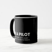 Piloten Funny Work Sprichwort Tasse (Vorderseite Links)