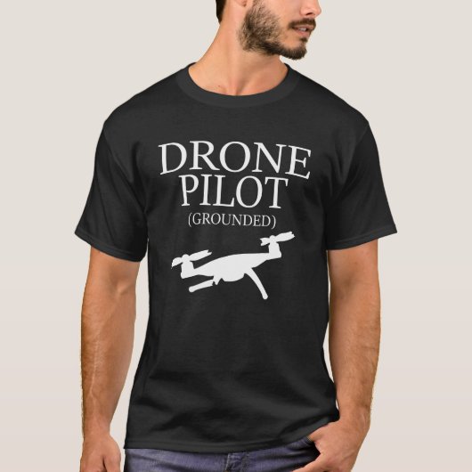Piloten für Drohne, dunkler T - Shirt (Vorderseite)