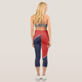 Piloten für Funky White Flugzeug Capri Leggings (Rückseite)