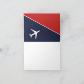 Piloten für Funky White Flugzeug Dankeskarte (Innenseite)