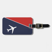 Piloten für Funky White Flugzeug Gepäckanhänger (Vorderseite horizontal)