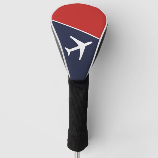 Piloten für Funky White Flugzeug Golf Headcover (Vorderseite)