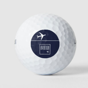Piloten für Funky White Flugzeug Golfball