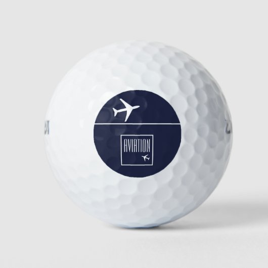 Piloten für Funky White Flugzeug Golfball (Vorderseite)