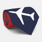 Piloten für Funky White Flugzeug Krawatte (Gerollt)