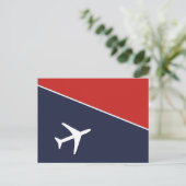 Piloten für Funky White Flugzeug Postkarte (Stehend Vorderseite)