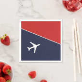 Piloten für Funky White Flugzeug Serviette (Beispiel)