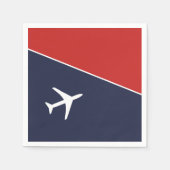 Piloten für Funky White Flugzeug Serviette (Vorderseite)