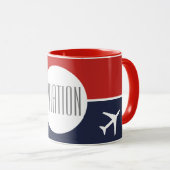 Piloten für Funky White Flugzeug Tasse (VorderseiteRechts)
