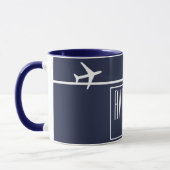 Piloten für Funky White Flugzeug Tasse (Links)