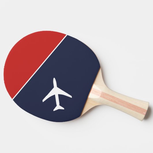 Piloten für Funky White Flugzeug Tischtennis Schläger (Seitenansicht)