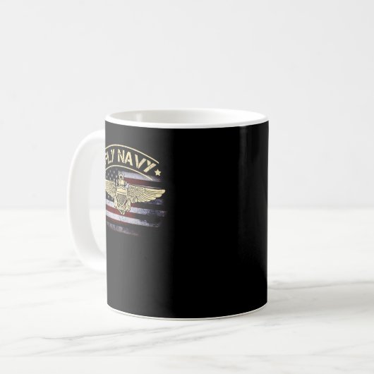 Piloten für klassische Marineoffiziere von Fly Nav Kaffeetasse (Vorderseite Links)
