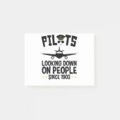 Piloten mit Blick auf Menschen seit 1903 Post-it Klebezettel (Vorderseite)