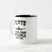 Piloten mit Blick auf Menschen seit 1903 Zweifarbige Tasse (Vorderseite Links)