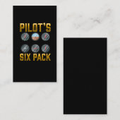 Piloten mit Six Pack-Spaß-Flug-Flugzeug-Lover Visitenkarte (Vorne/Hinten)
