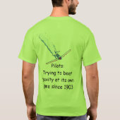 Piloten: Versuchen, Schwerkraft an seinem eigenen T-Shirt (Rückseite)