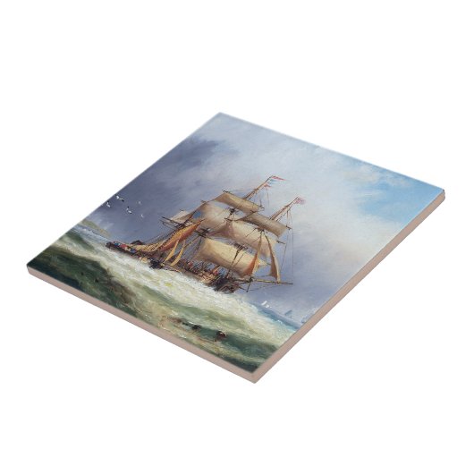 Pilotenboot Isle of Wright 1887 Fliese (Seite)